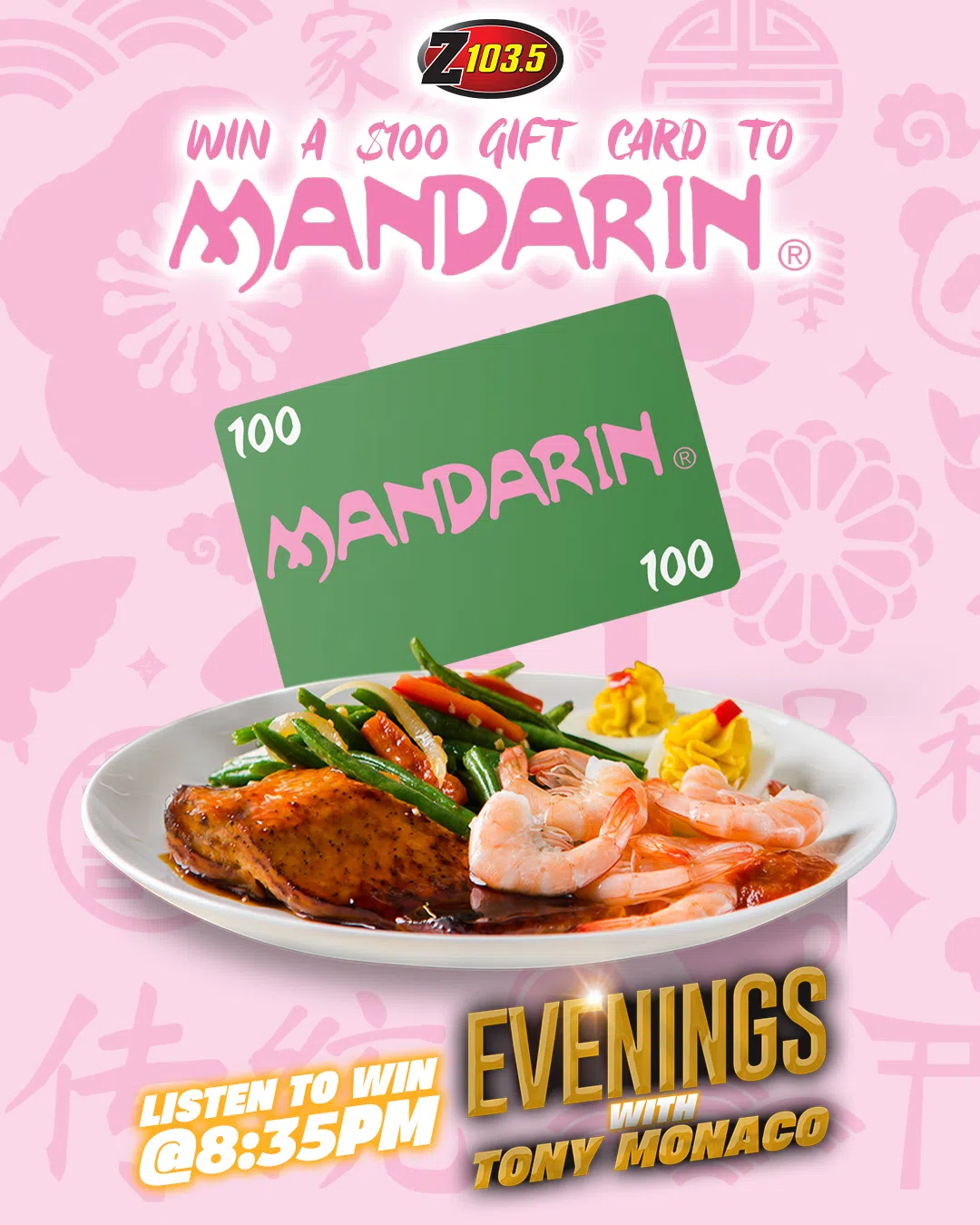 Feature: https://z1035.com/win/win-a-mandarin-gift-card/