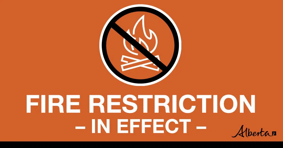 Fire restriction in effect for Rocky Mountain House Forest Area