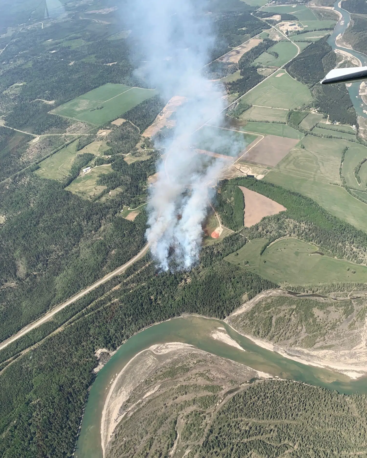 UPDATE: Wildfire near Rocky Mountain House being held