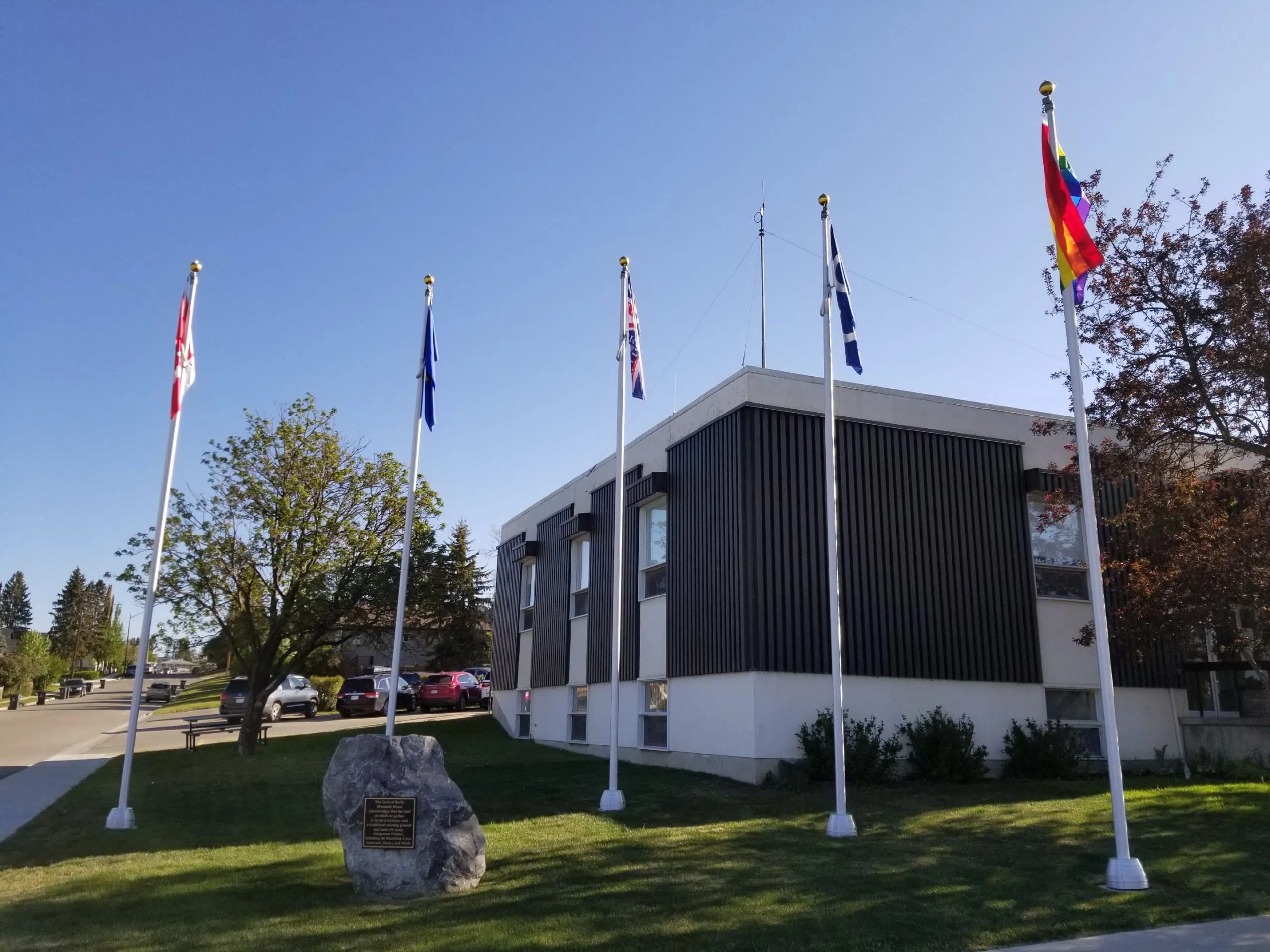 Pride Flag flies with pride in Rocky