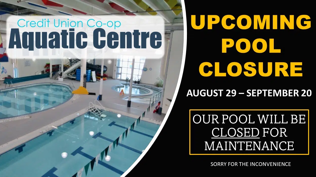 Credit Union Co-op Aquatic Centre closed for maintenance