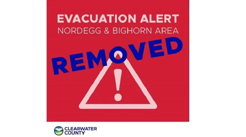 Clearwater County lifts Evacuation Alert for Nordegg area