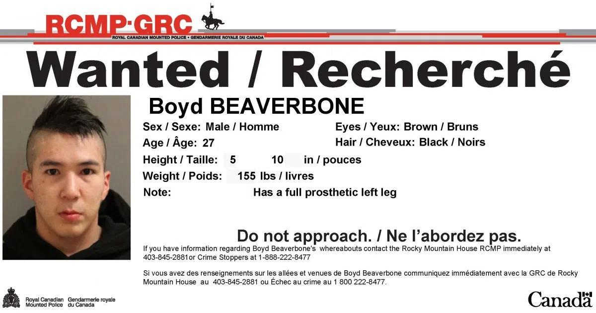 Alberta RCMP Major Crime Unit & Rocky Mountain House RCMP seek male charged with murder 94.5