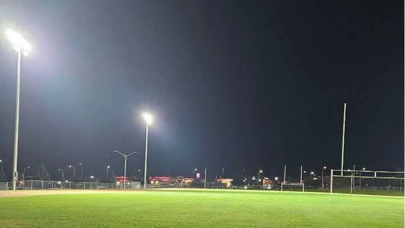 Lighting mast project complete at Curtis Field