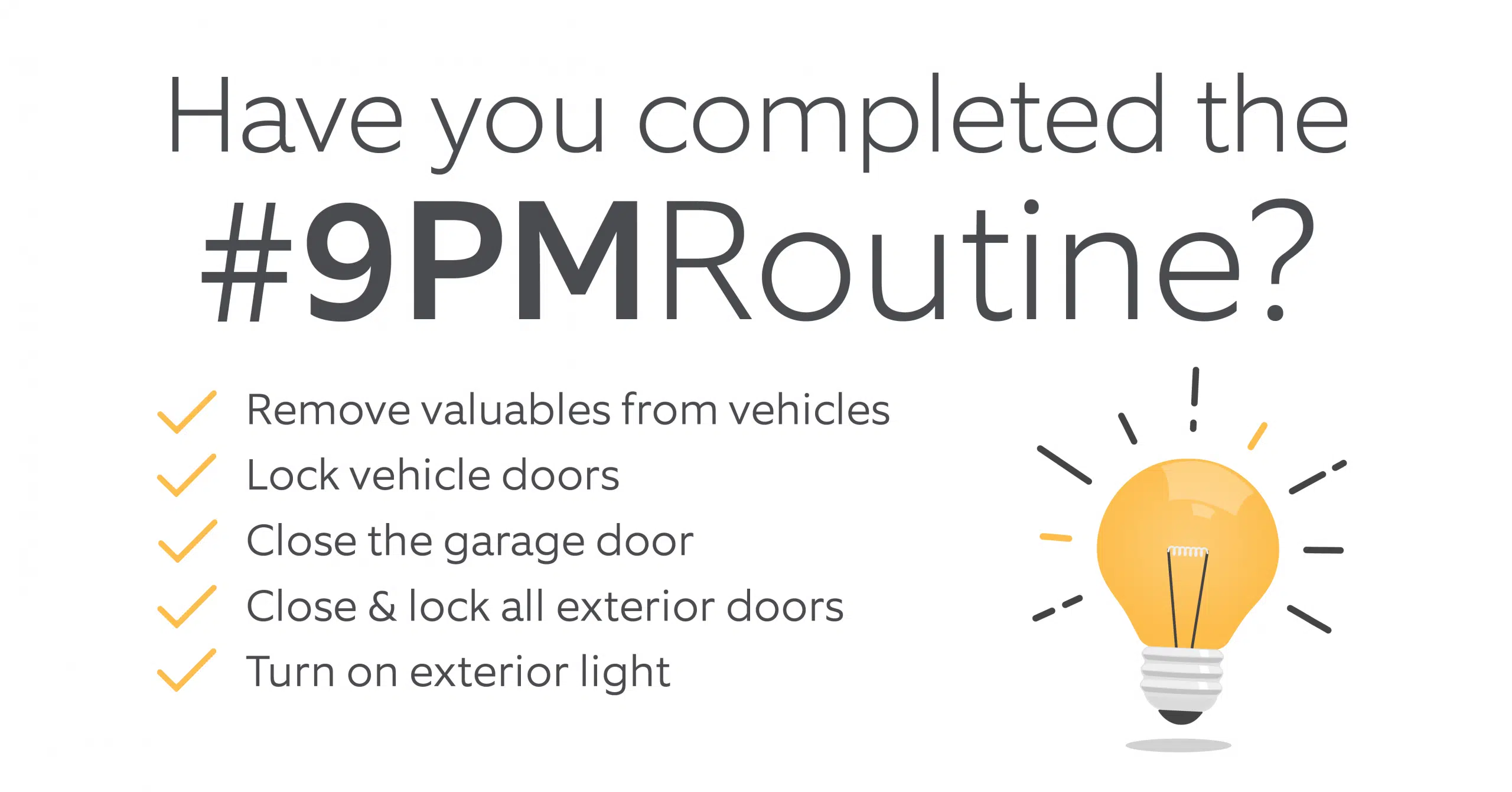 Cranbrook RCMP launch 9:00 pm routine, encouraging locking doors and securing valuables