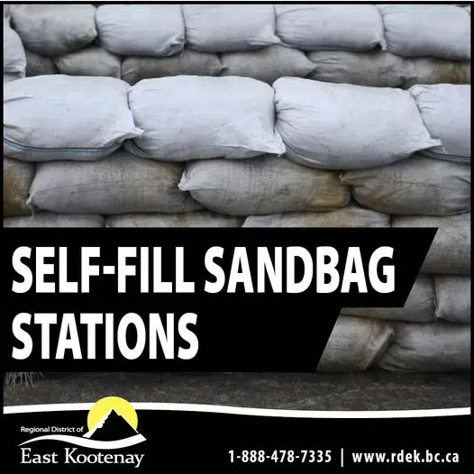 RDEK opens self-fill sandbag stations in Columbia Valley, Elk Valley