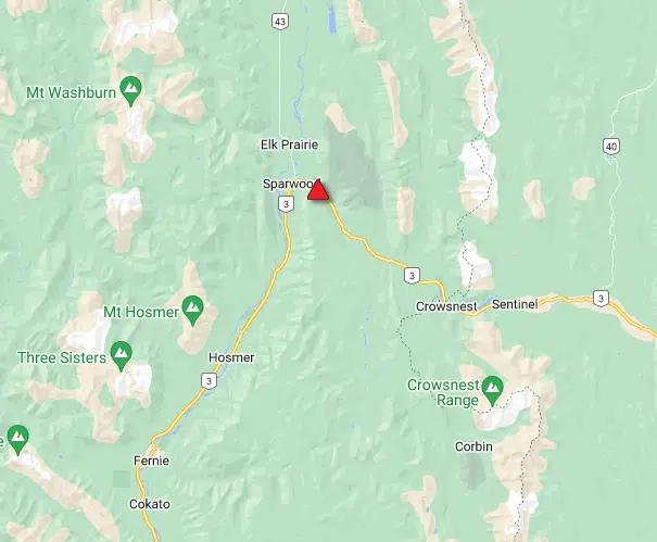 UPDATE:Highway 3 cleared between Michel Creek Road and Carbon Creek Bridge