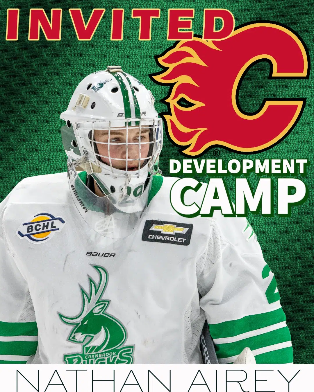 Bucks forward and goalie selected to NHL development camps