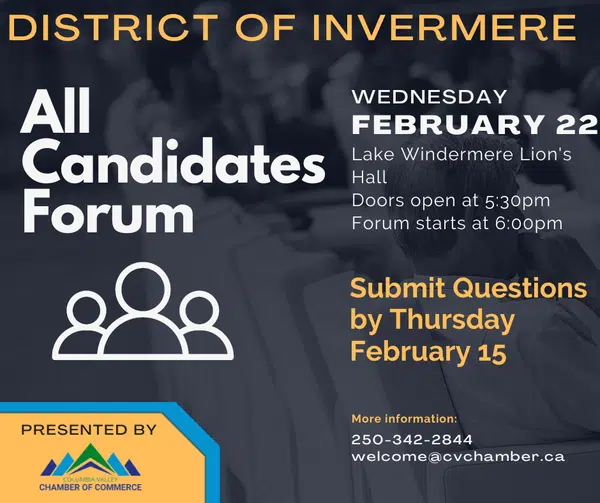 Invermere all candidates forum set for February 22