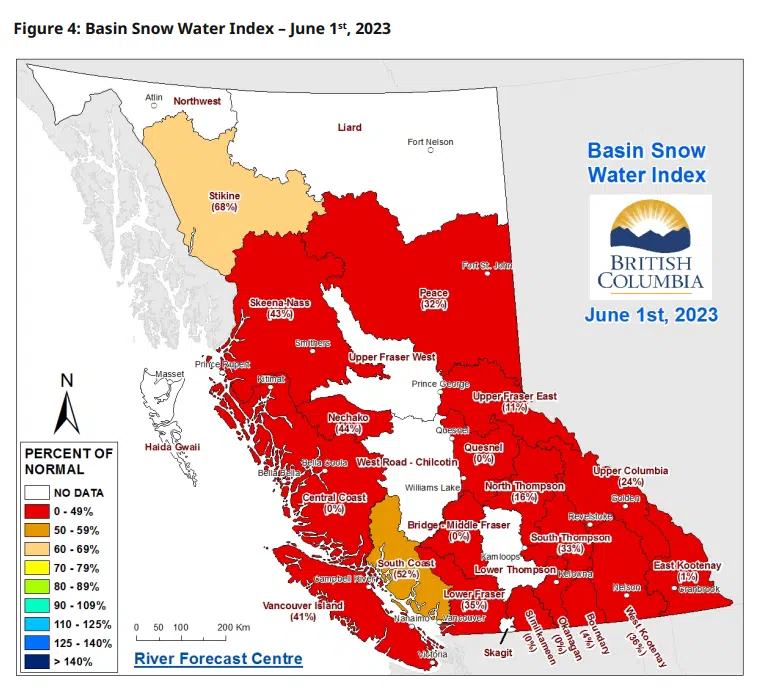 East Kootenay snowpack at 1% of normal levels: BC River Forecast Centre