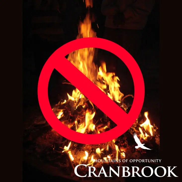 City of Cranbrok warns backyard fires not allowed during campfire ban