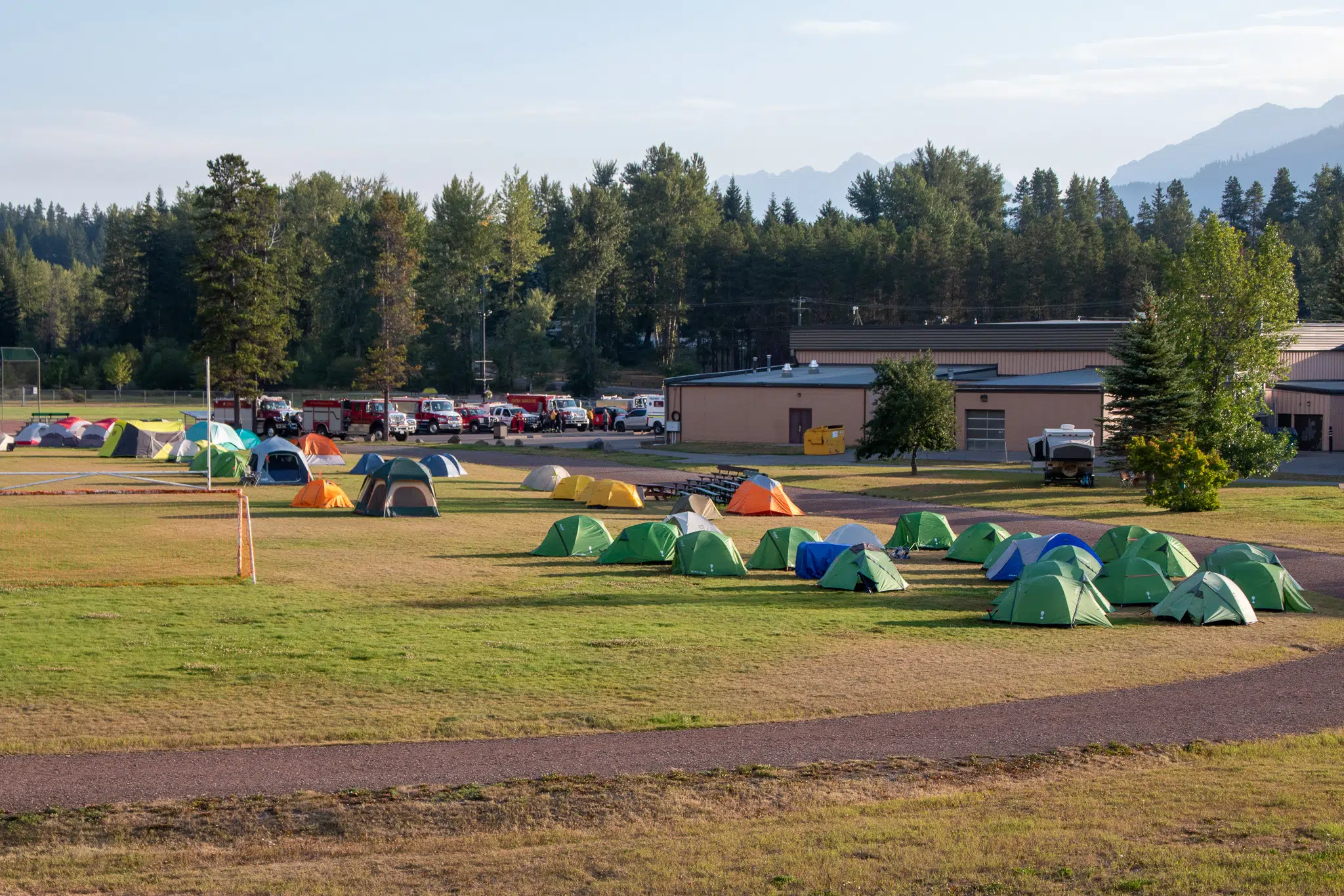 Lladnar Creek fire crews utilizing Sparwood Leisure Centre as home base