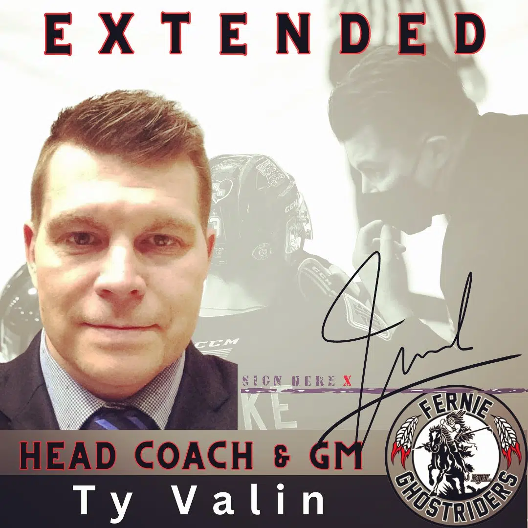 Fernie Ghostriders head coach and GM signs contract extension
