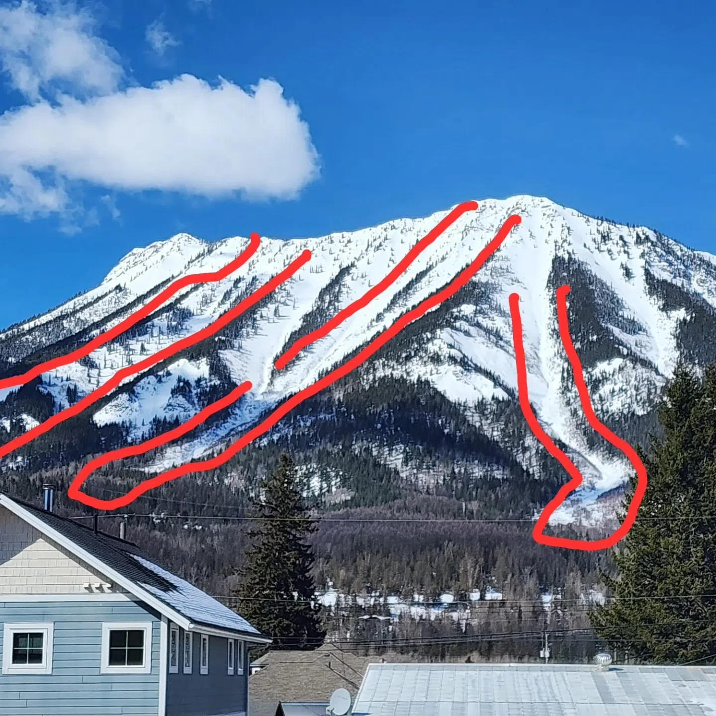 Skiers unharmed after being caught in avalanche at Mount Fernie