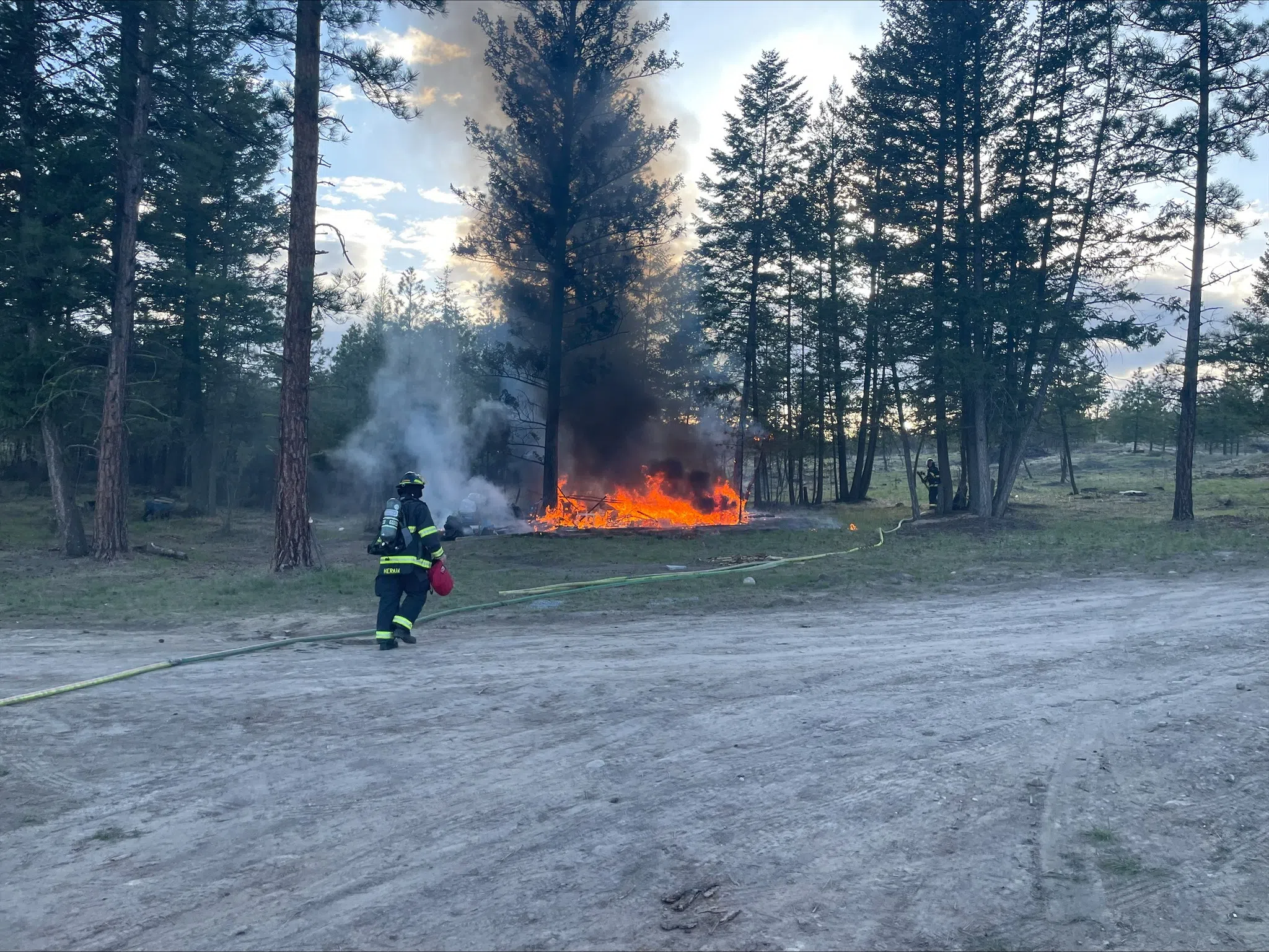 Cranbrook firefighters quickly extinguish tent fire Wednesday evening