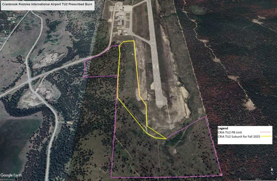 Controlled burn set near Cranbrook airport