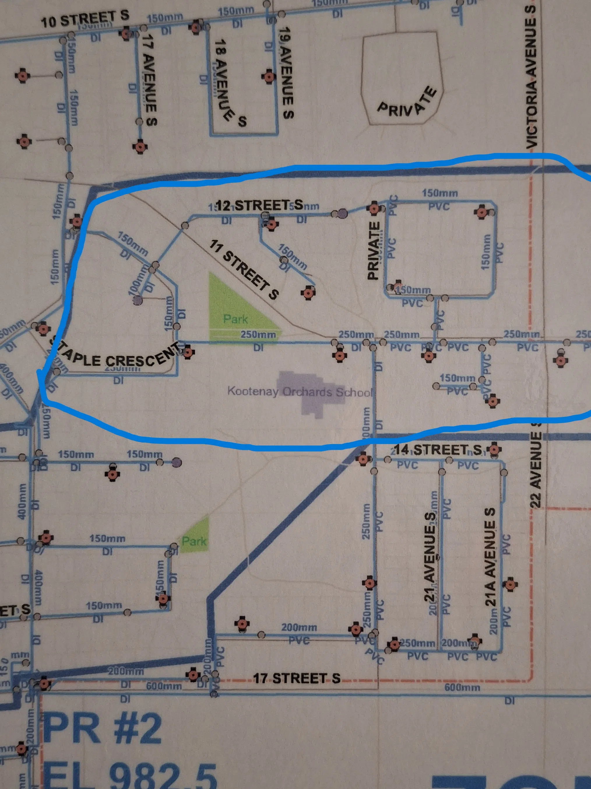 Watermain break disrupts service on Staple Crescent