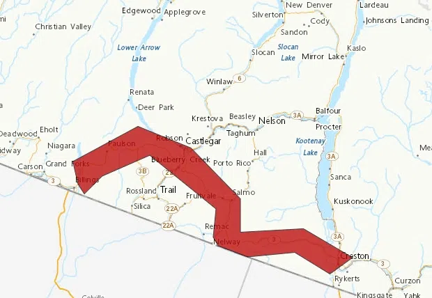 Snowfall warning issued for Kootenay Pass