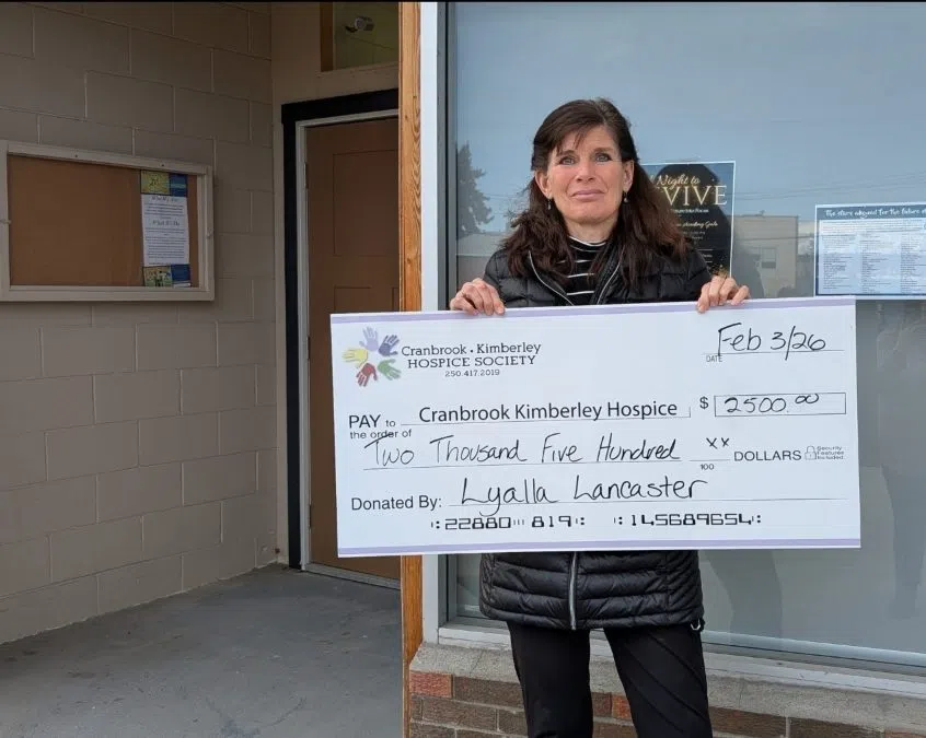Cranbrook Kimberley Hospice Society receives $2,500 donation