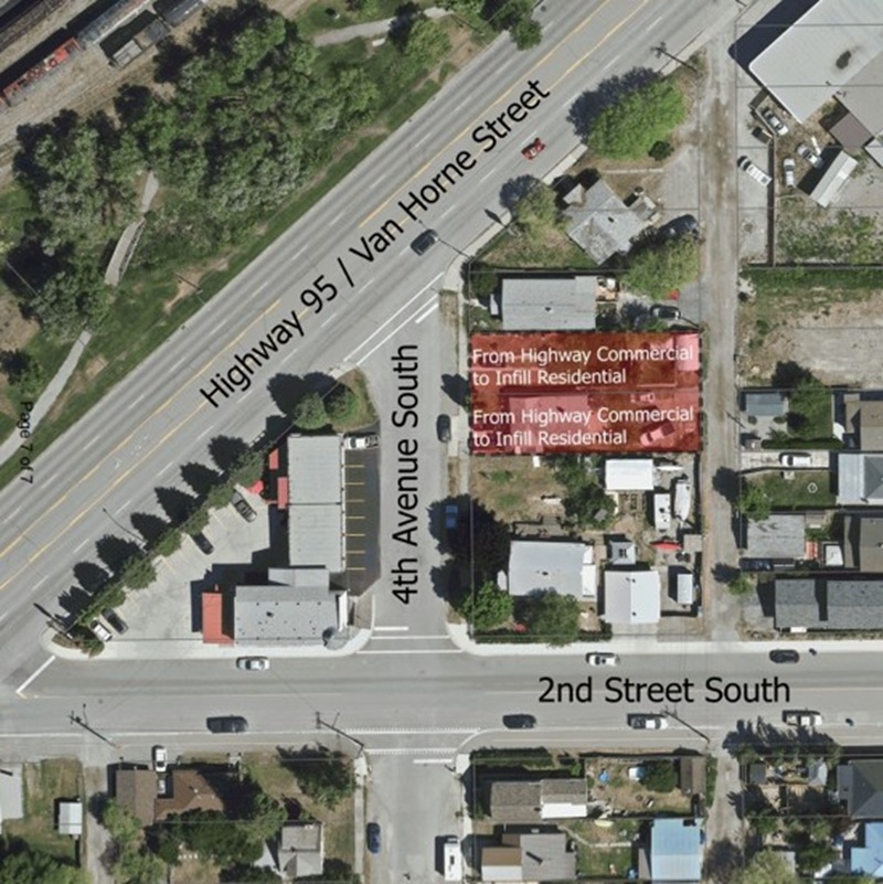 Council advances proposed OCP and Zoning Amendments for  128 4th Avenue South property