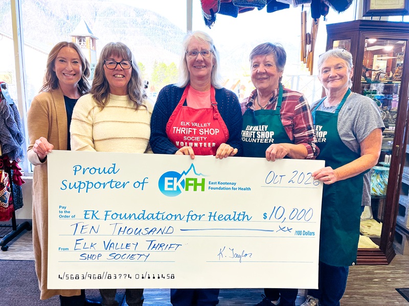 Elk Valley Thrift Shop donates $10K to Starlite Campaign