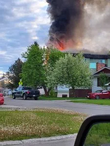 Structure fire in Heritage near 5th & Foothills.