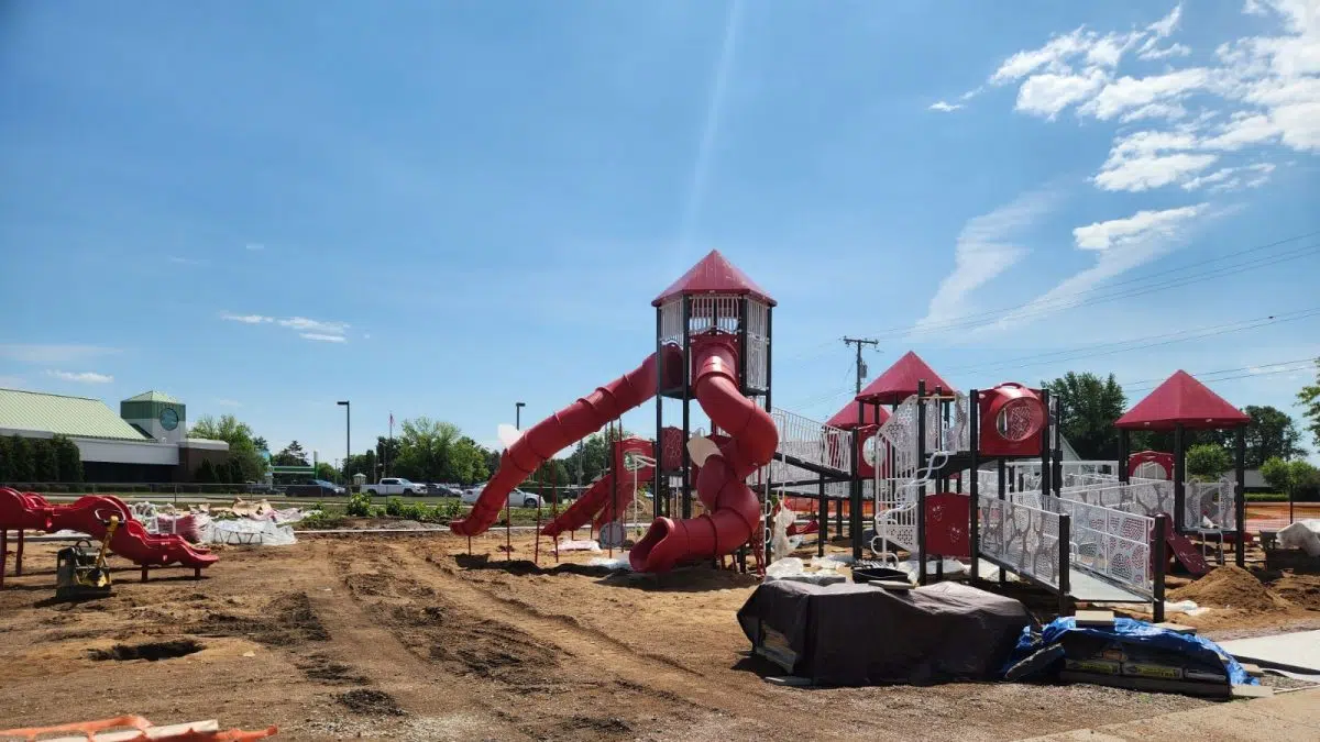 Outdoor Play, Learning, Activity Center at Woodside Elementary School