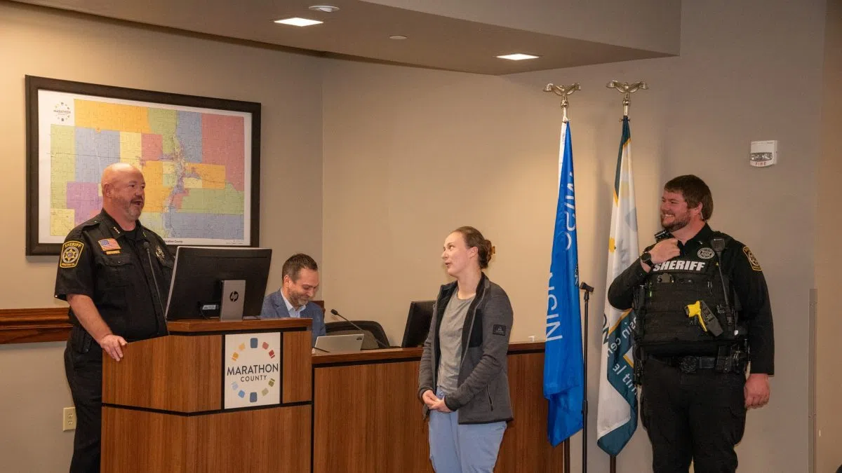 Marathon County Sheriff Presents Awards Timeless Classics 98.7 WDLB