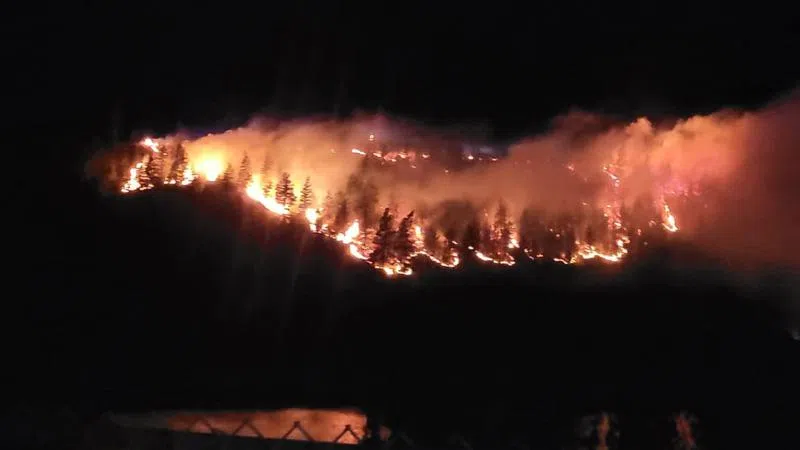 Wildfire near Lytton.