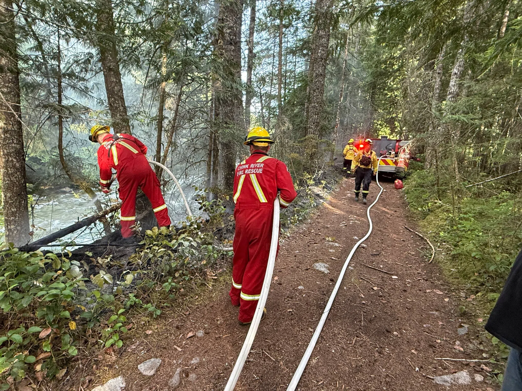Chilliwack River Valley Fire Dept. crews.