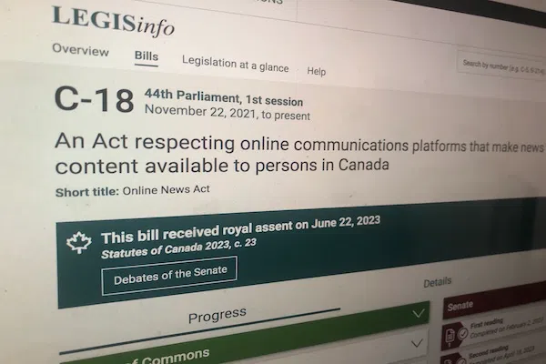 Bill C-18: An Act respecting online communications platforms that make news  content available to persons in Canada