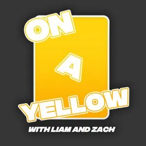 Logo of podcast called On a Yellow