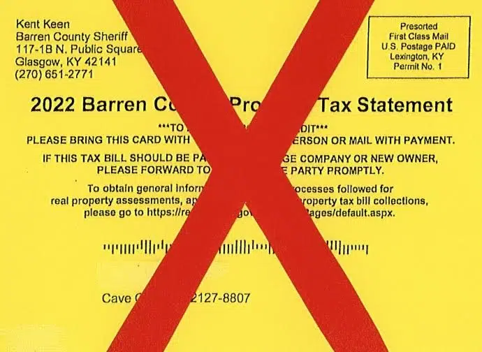 ATTENTION PROPERTY OWNERS Your Barren County tax bill will look