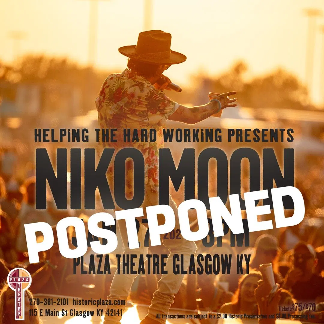 Niko Moon concert at Plaza postponed Glasgow News 1