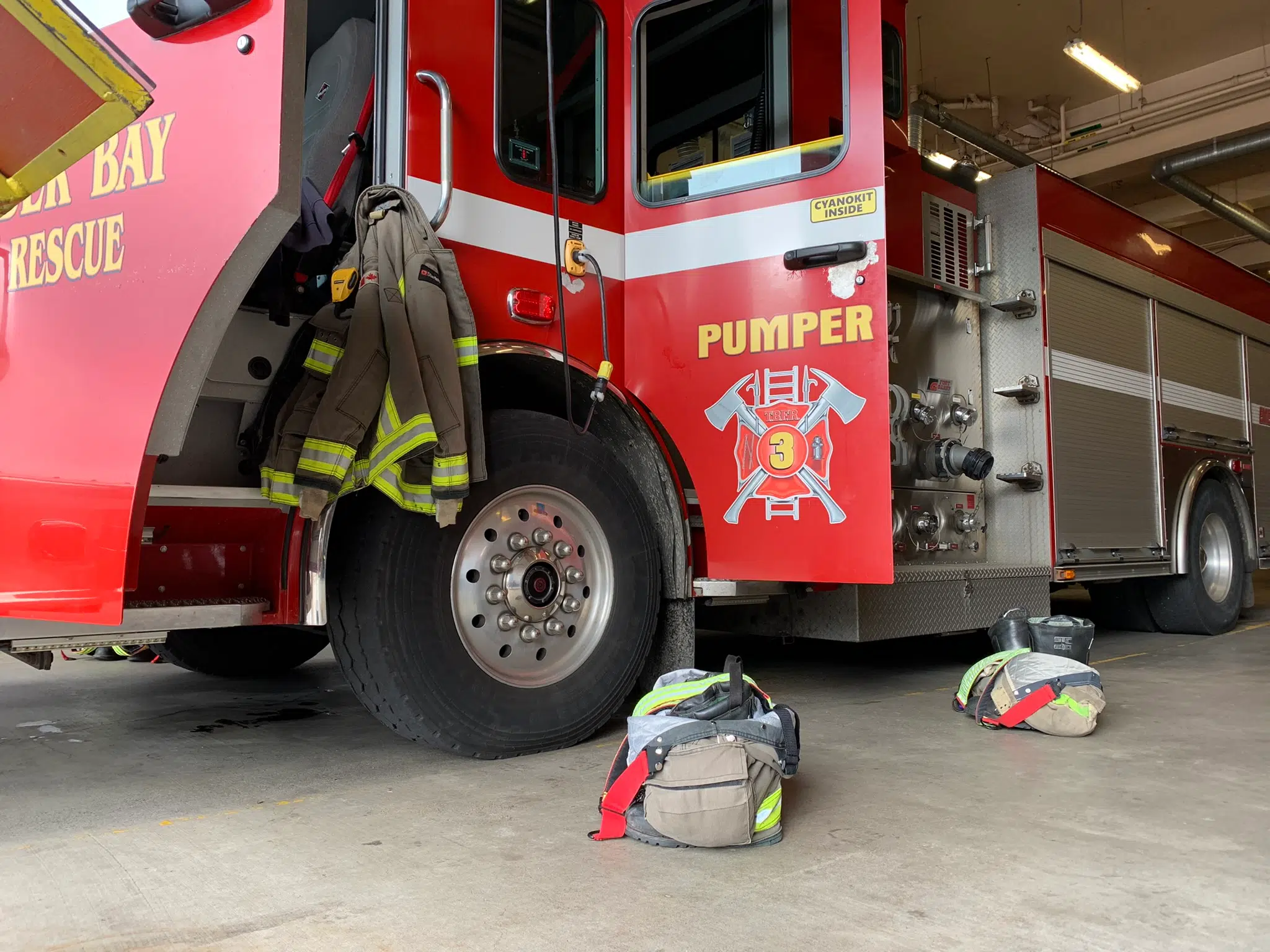 Firefighters rescue dog from burning home