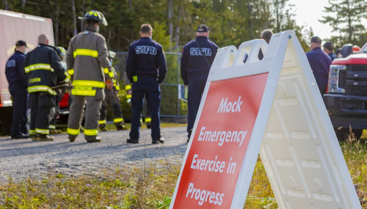 Emergency training exercise in Saint John