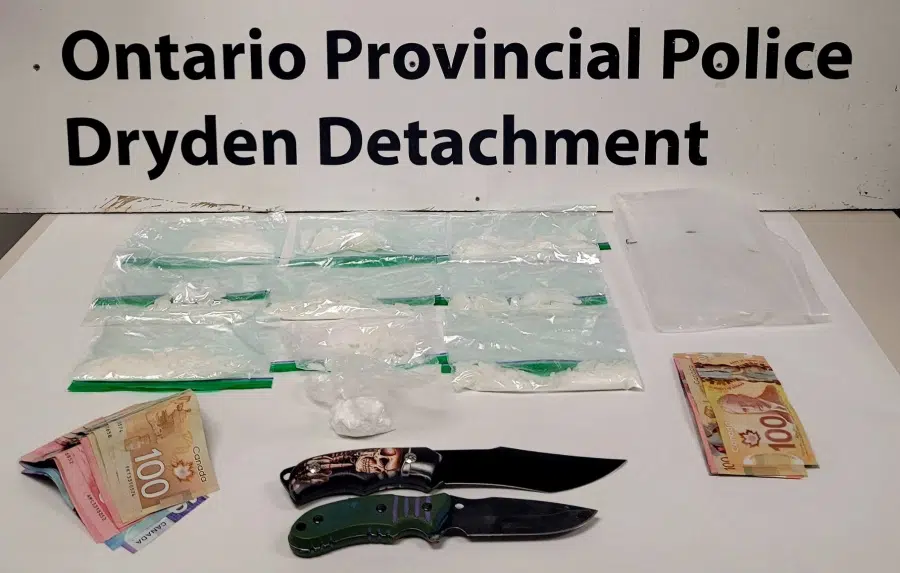 Drugs, cash and knives seized in Dryden bust