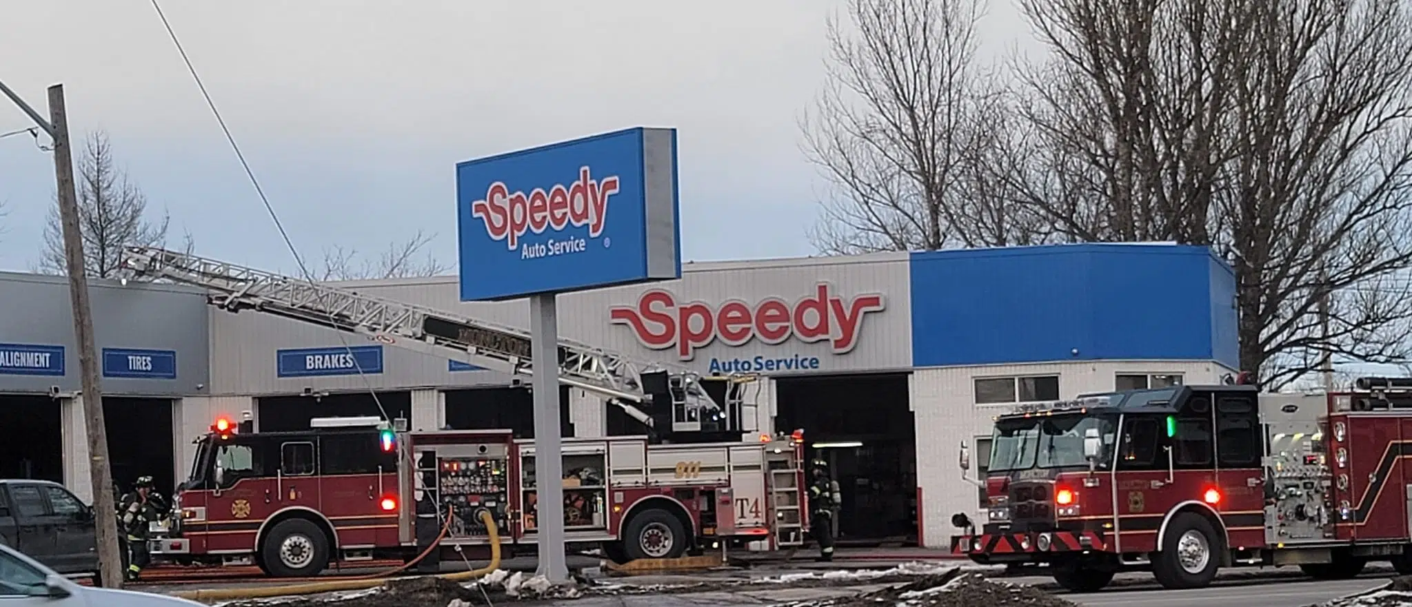 Two separate fires damage trucks, vehicle and business