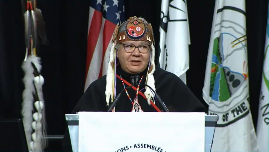 RoseAnne Archibald calls for reinstatement as National Chief of Assembly of first Nations.