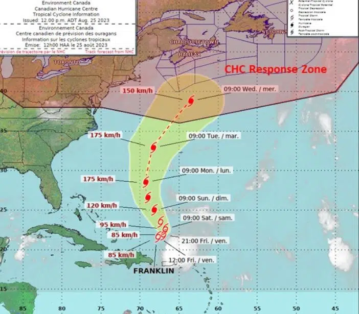 Hurricane Centre issues first bulletin on Tropical Storm Franklin