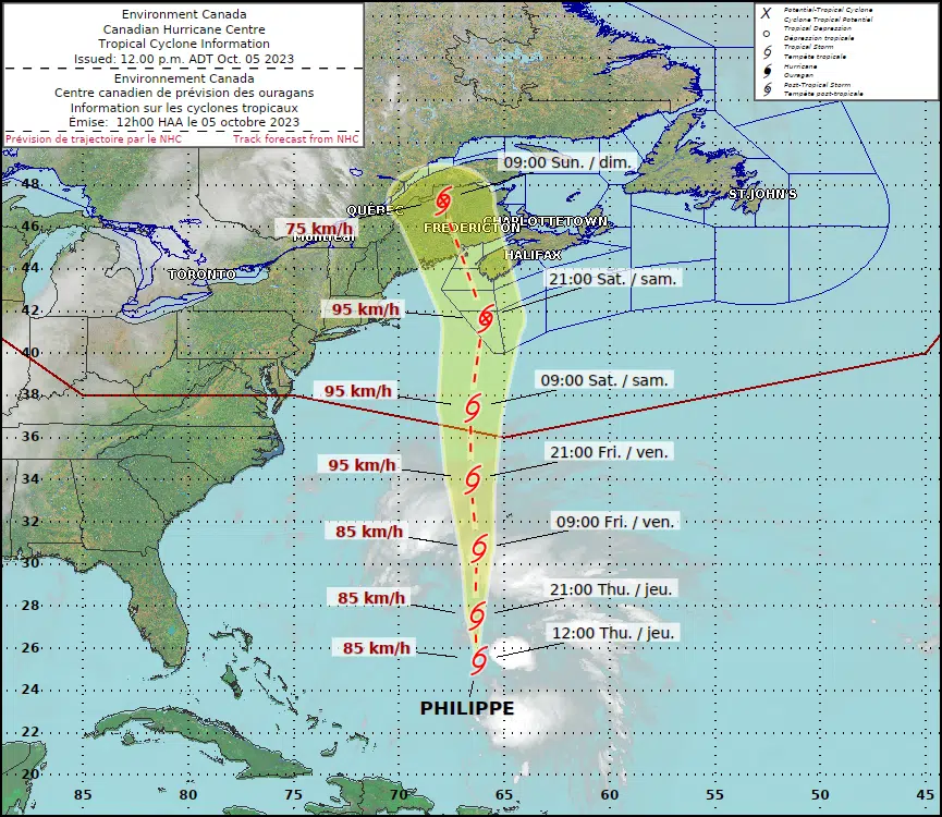 Tropical Cyclone Information statement issued for Philippe