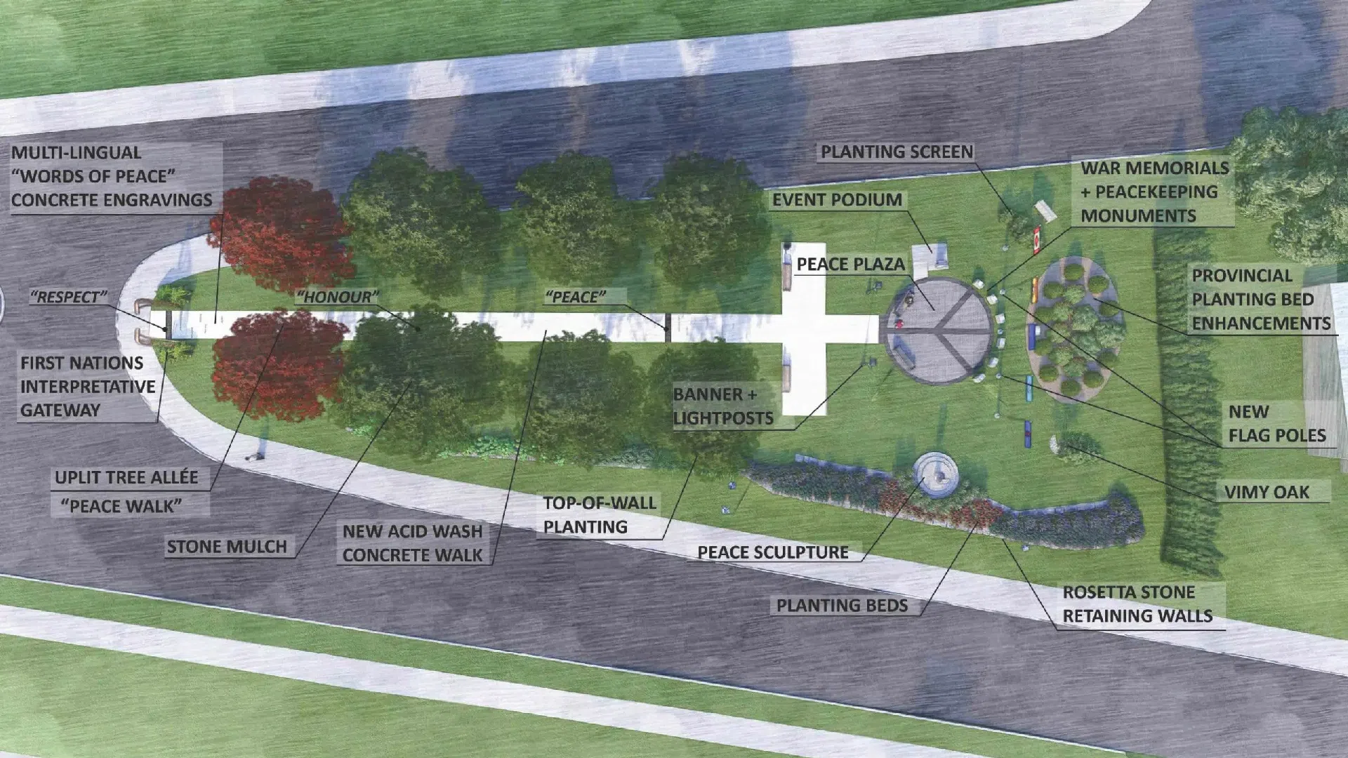 5 new memorial monuments at Grand Bay-Westfield park