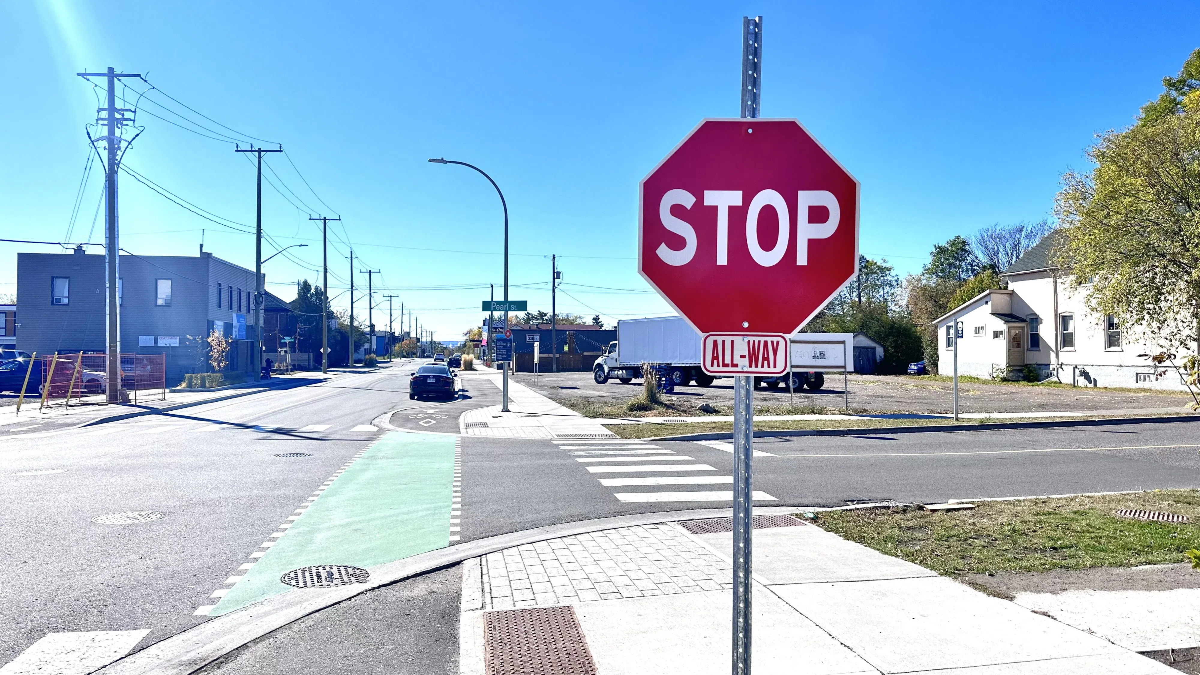 New four-way stop intersection in Port Arthur