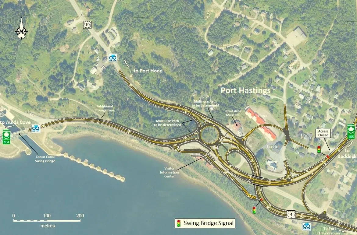 Nova Scotia government map of rotary plans in Port Hastings