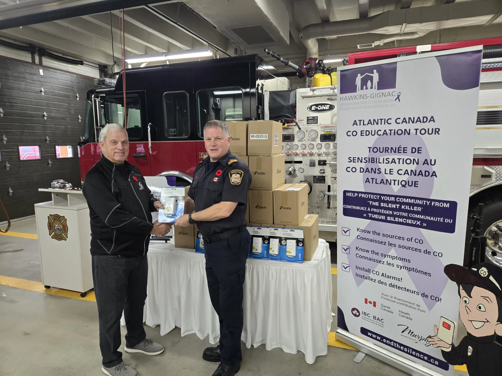 Carbon monoxide detectors donated to Moncton Fire