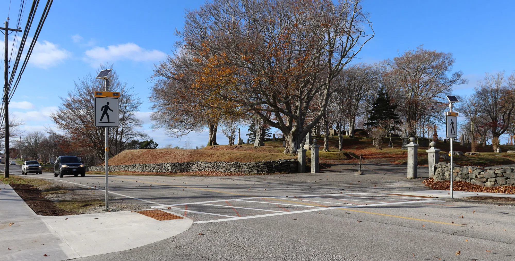 New crosswalk on Parade Street in Yarmouth