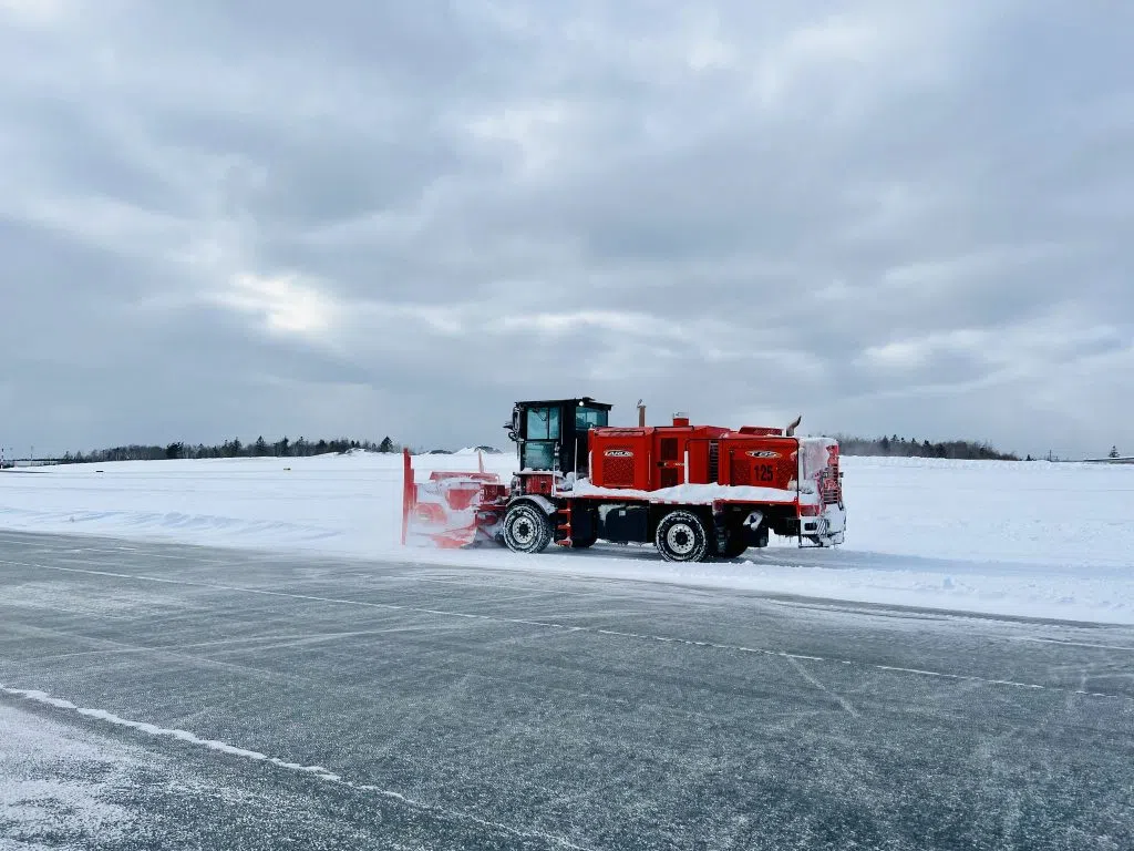 Plow clears runway at Halifax airport