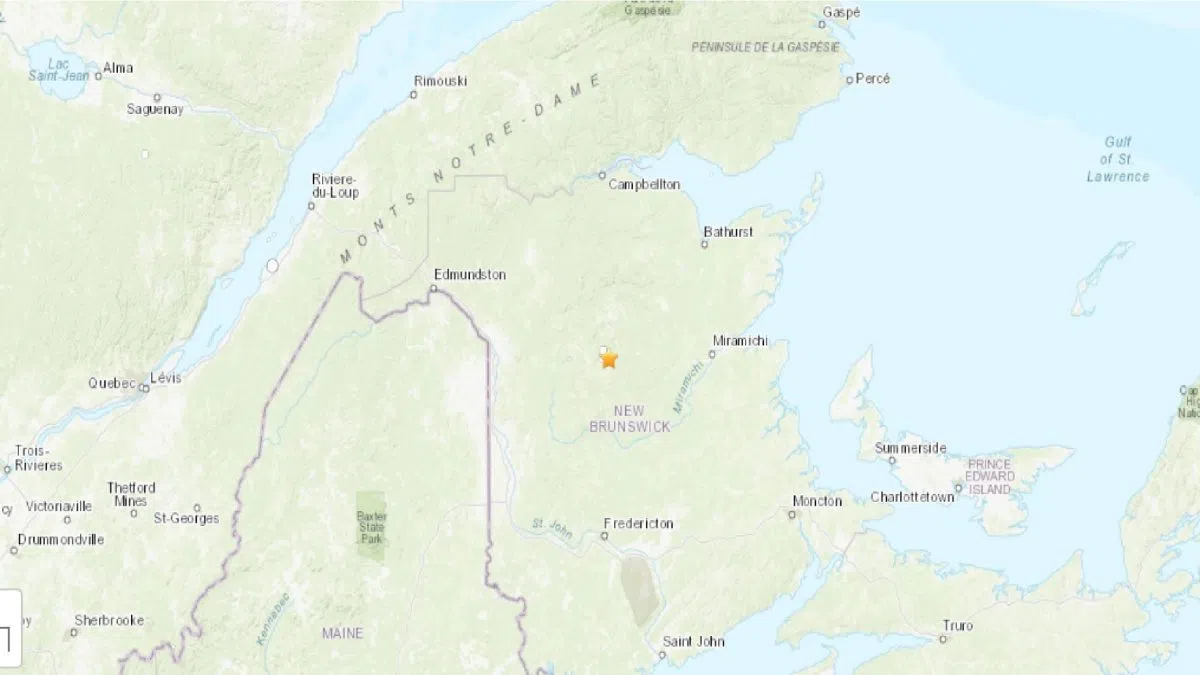 3.5 magnitude earthquake in northern NB