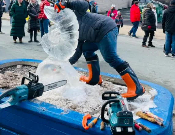 Street closure in downtown Dartmouth due to ice festival