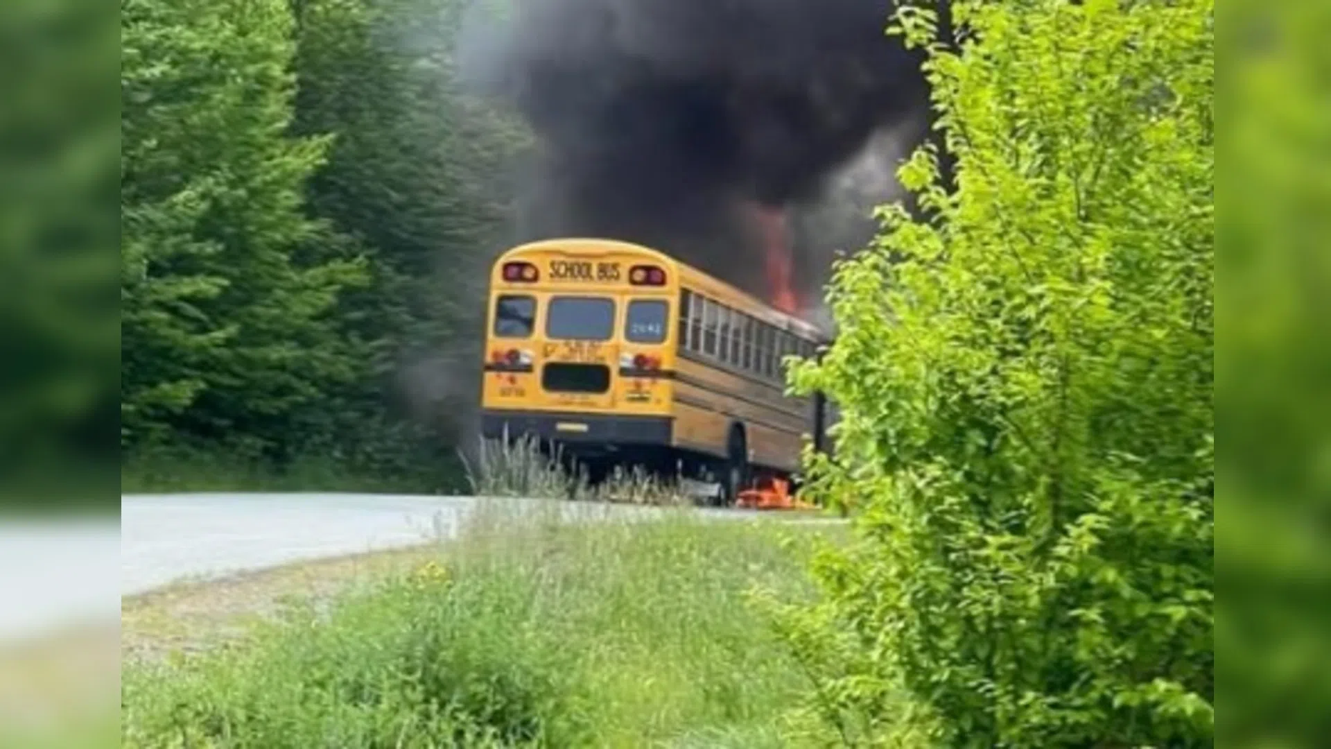 No injuries after school bus fire in Hammonds Plains